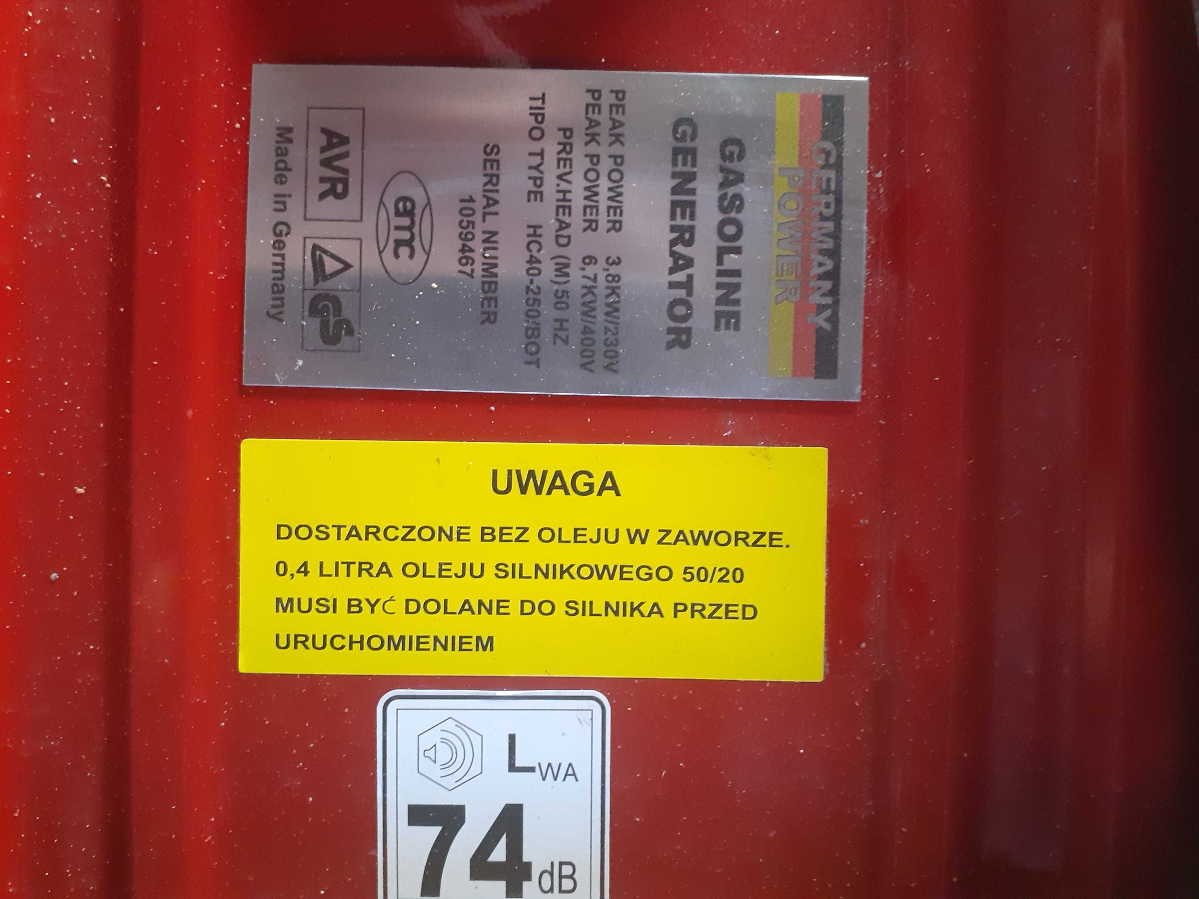 Agregat prądotwórczy , generator prądu..