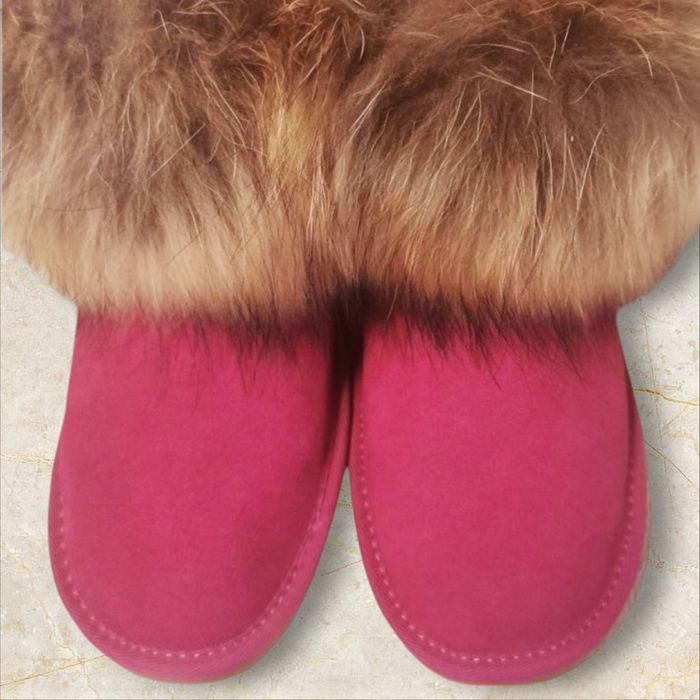 Śniegowce ocieplane skóra naturalna zamszowa