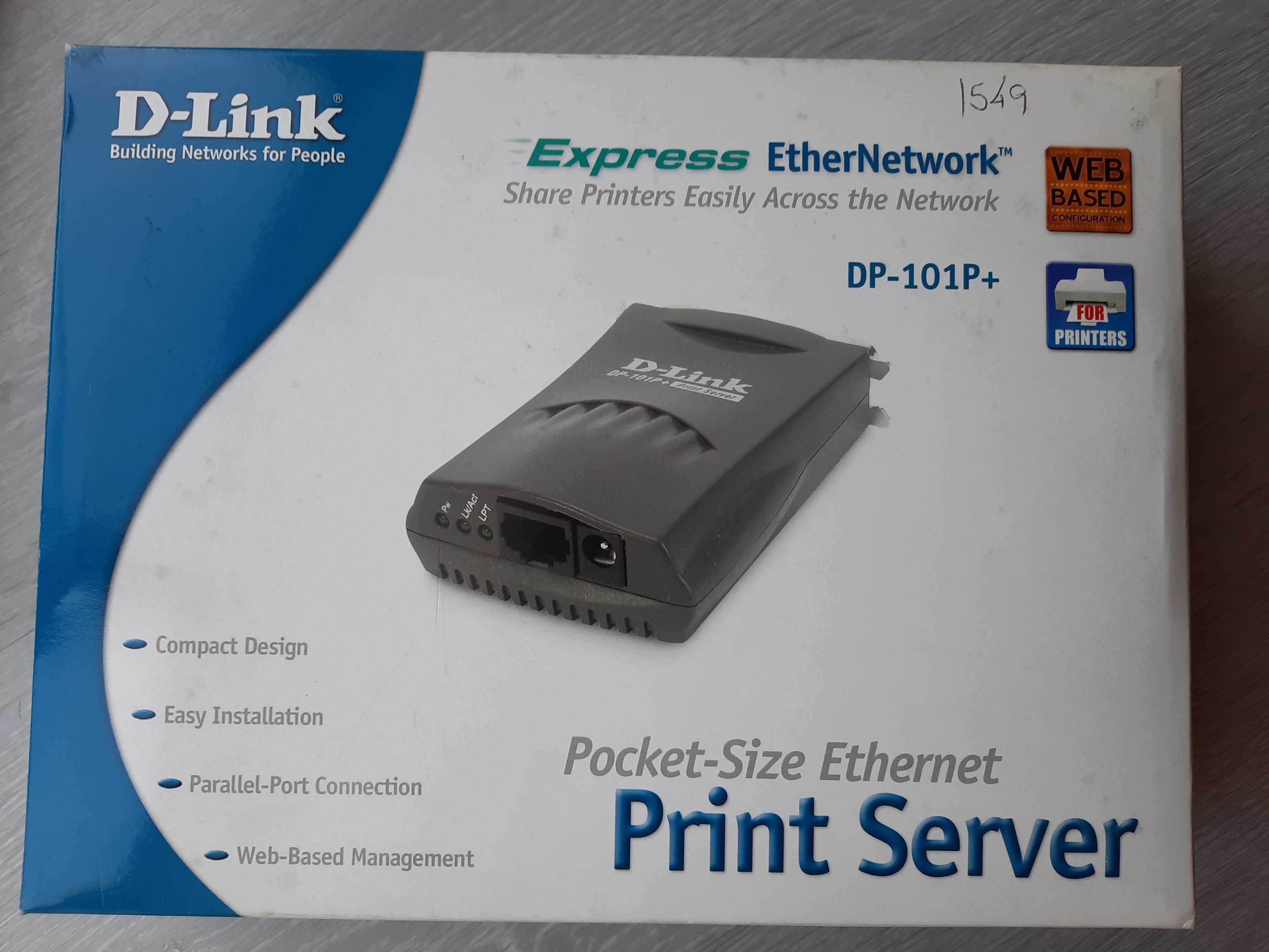 Print Server D-Link DP-101P+ (RJ-45/Porta Paralela, Centronics) (Novo)