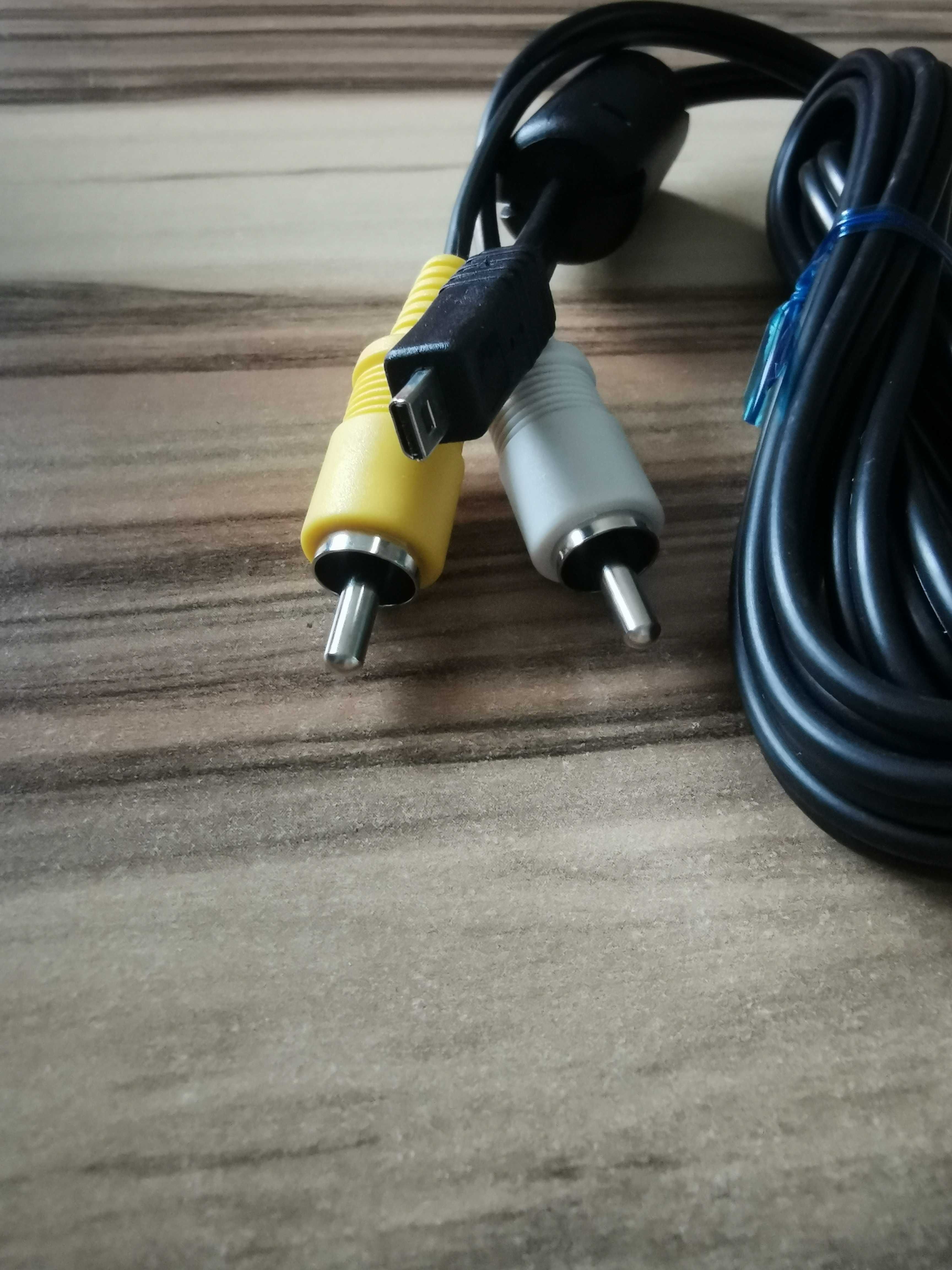 Kabel sygnału audio/wideo 2xRCA AV/USB 8 pin