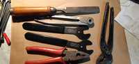 stare narzędzia szczypce nastawne, kombinerki, dłuta, klucze rowerowe