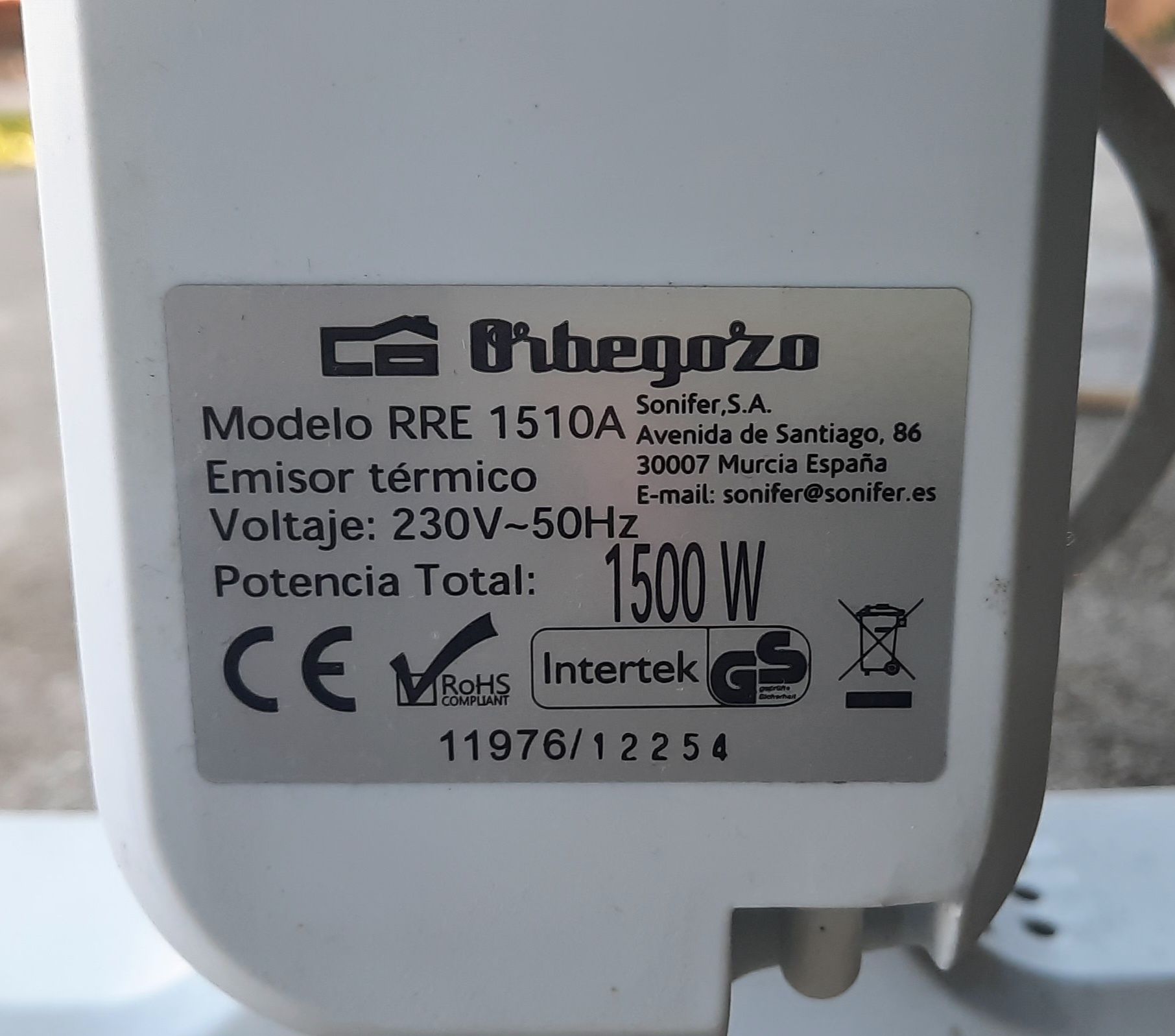 Emissor termico em excelente estado