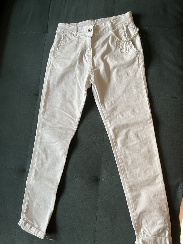 Białe spodnie chinosy, rozm. M/38