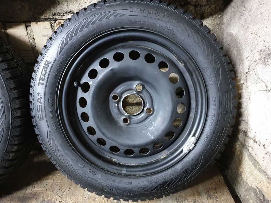 Felgi Stalowe Opel Karl Corsa R14 4x100 opony zima 165/65R14 7,5mm