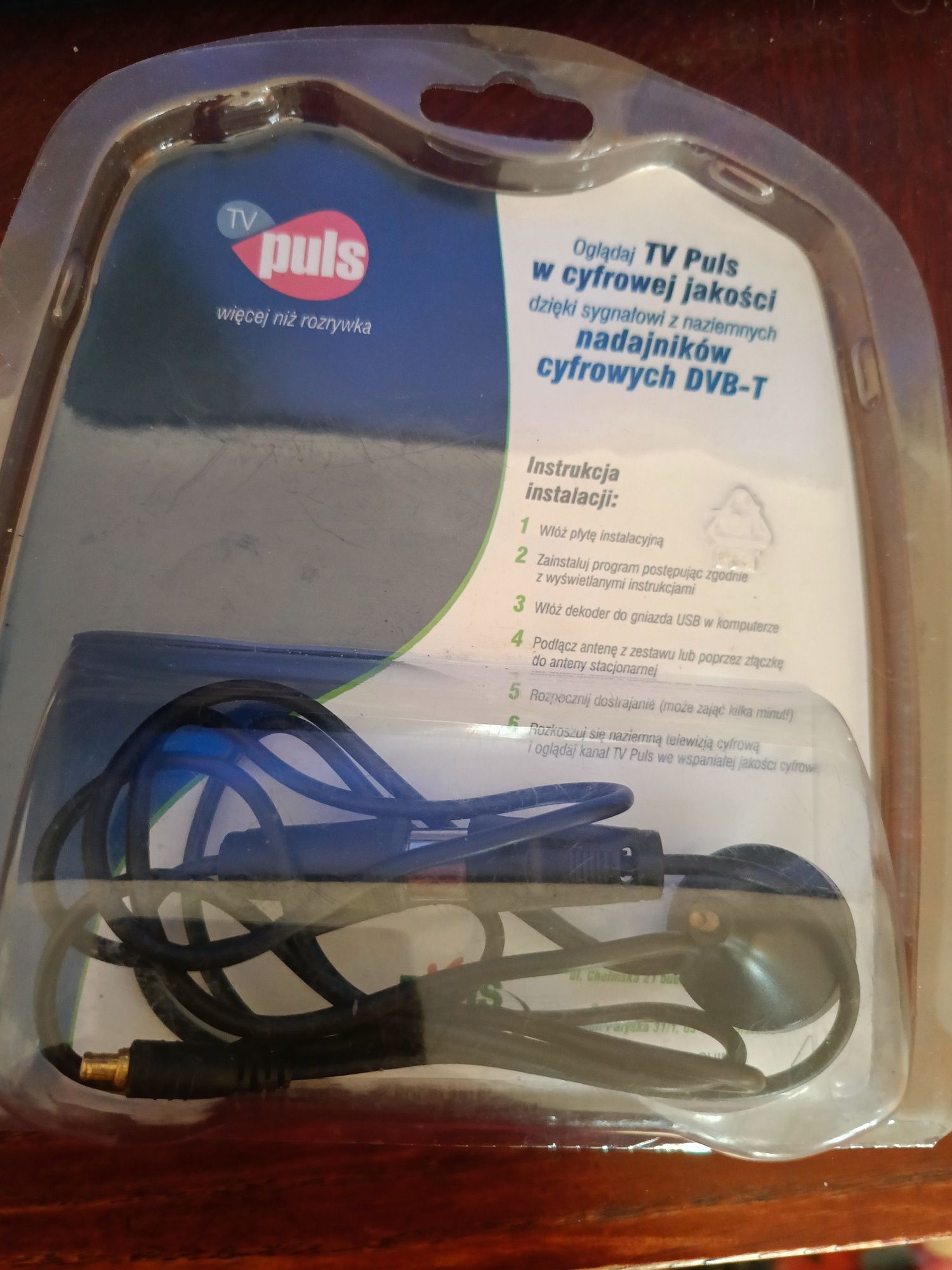 Tuner TV cyfrowej DVB-T USB do laptopa/komputera stacjonarnego