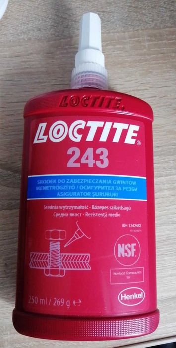 Klej do gwintów Loctite 243 250ml długa data ważności