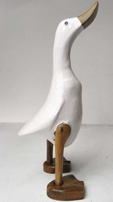 Rzeźba GĘŚ z Drewna Egzotycznego Figurka 25cm