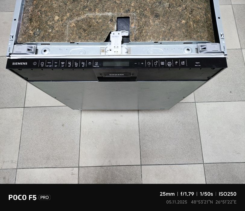 Посудомийна машина під вмонтування Siemens 60 см турбо сушка Zeolith