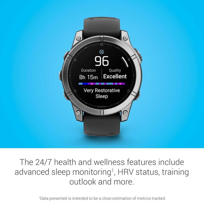 Garmin Fenix E 47mm AMOLED Stainless Steel with Black Silicone Band