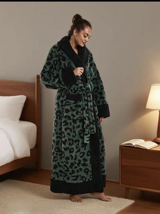 Тёплый уютный длинный халат Oversize