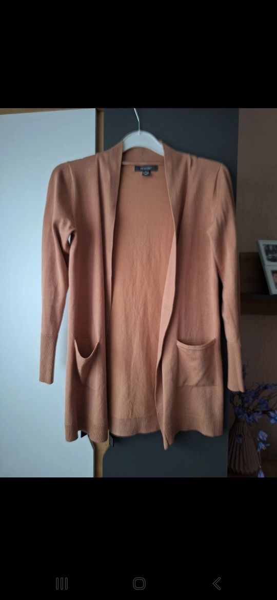 Sweter kardigan brązowy