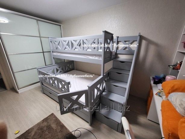 Кровать двухъярусная деревянная Оскар2-плюс, (двоповерхове) ліжко
