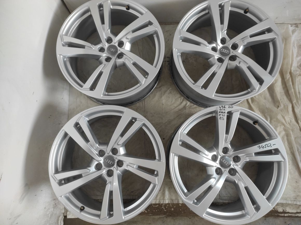 496 Felgi aluminiowe ORYGINAŁ AUDI R 20 5x112 otwór 66,6 Bardzo Ładne