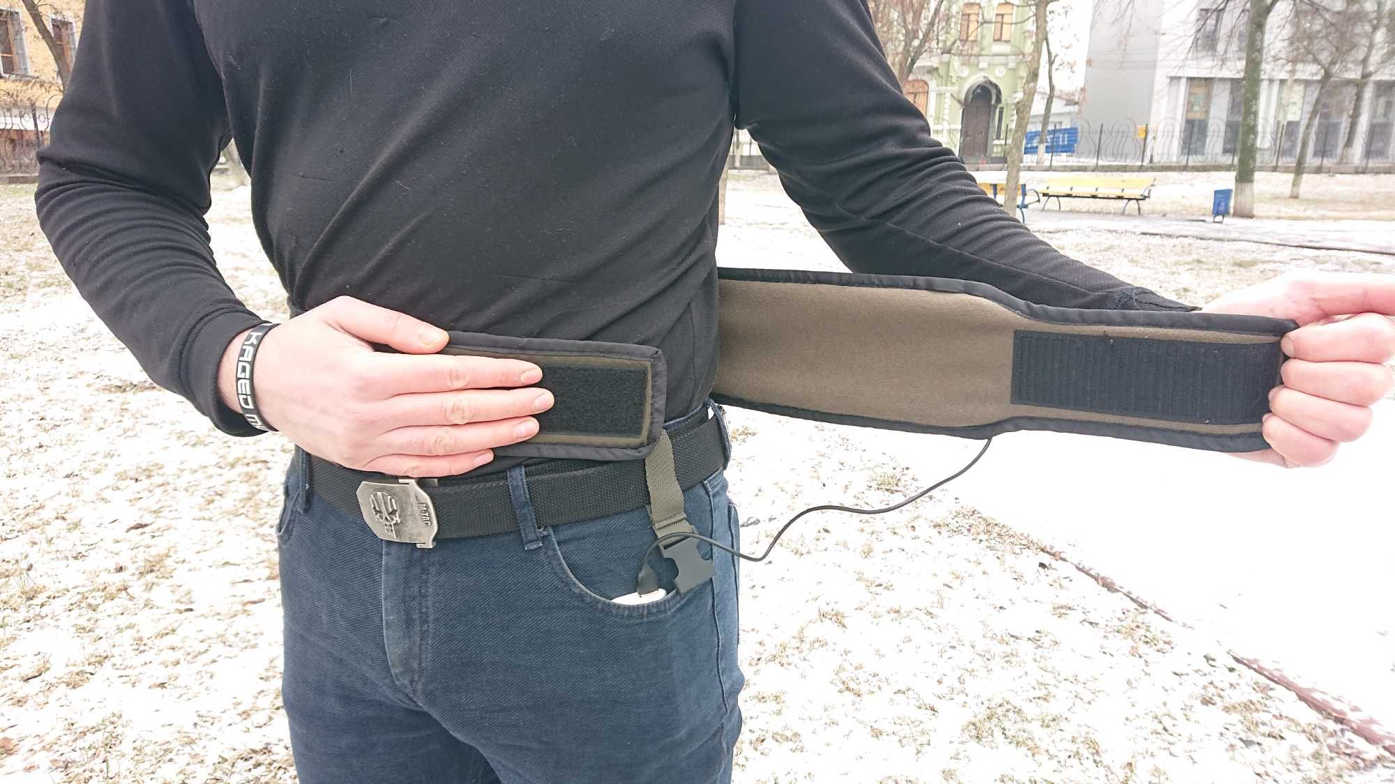 Пояс з подогревом нагрев от Power Bank / пояс грелка