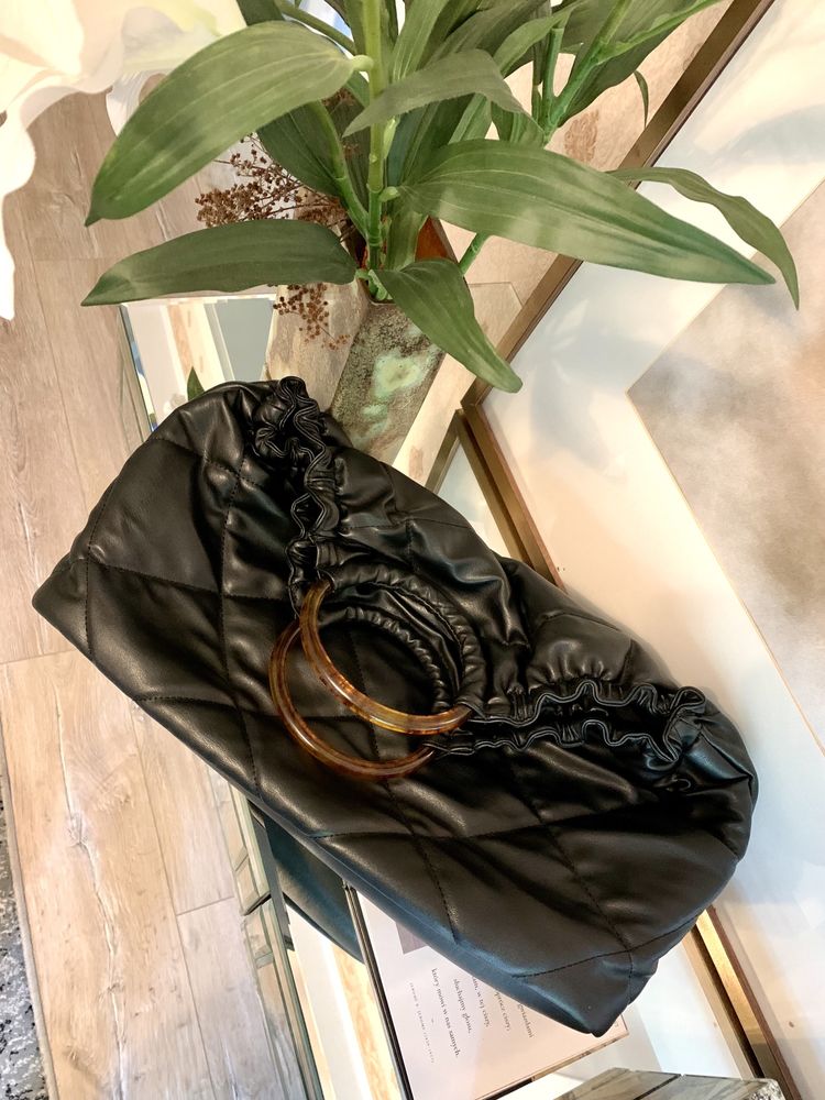Shopperka Vintage czarna torebka