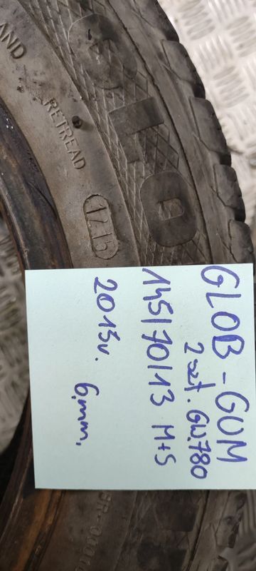 opony glob-gum 6w780 r13 145/70 m+s 2015r 6mm
