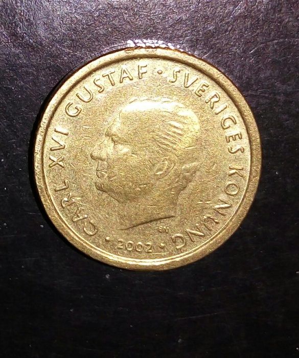 Монета 10 Kronor Sverige 2002 (Carl XVI Gustaf • Sveriges Konung)