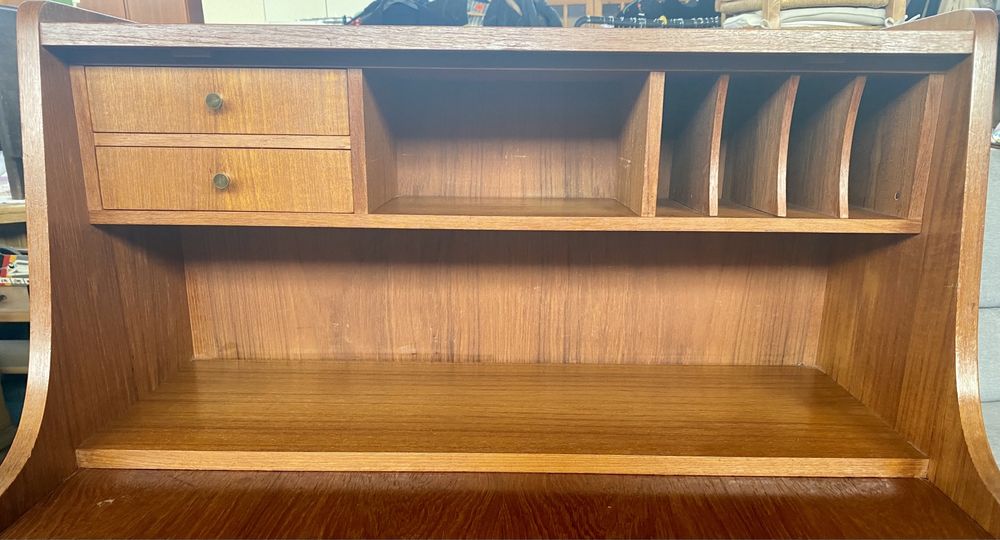 Sekretarzyk Vintage z drzewa teak, projektu Gunnara Nielsena, lata 60