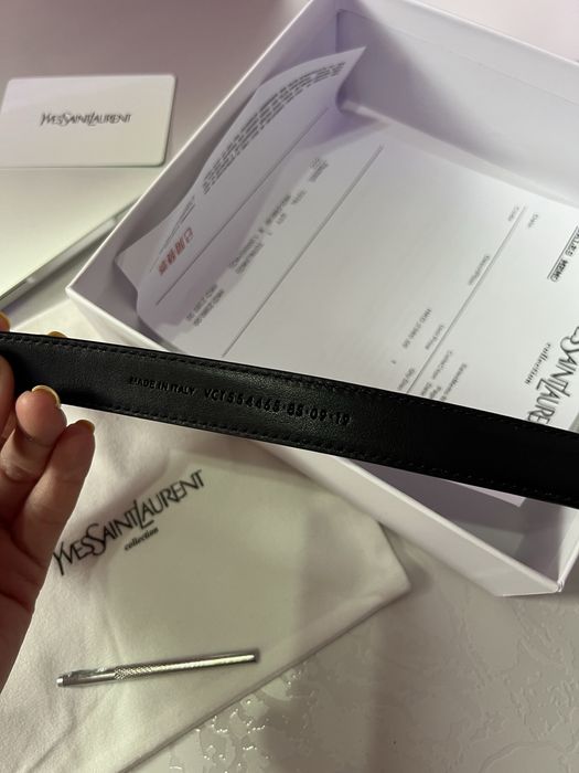 Ремень YSL Yves Saint Laurent Belt Gold Croco 2.0 Ив Сен Лоран премиум