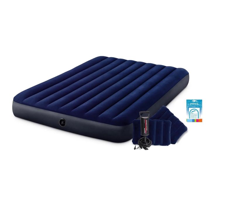 Надувний матрац Intex з насосом та подушками