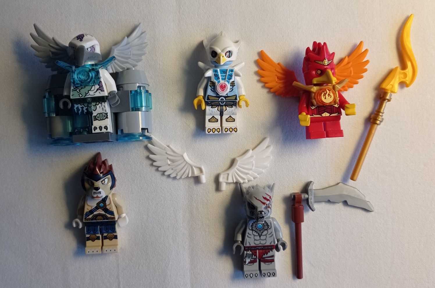 Zestaw LEGO Chima ognisty ptak, krokodyl, figurki postaci