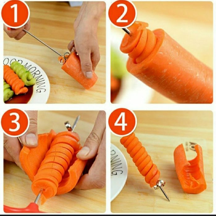 Espiralizador manual de legumes.