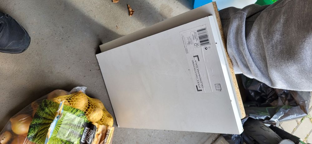 Półka dwustronnie okleinowana biała