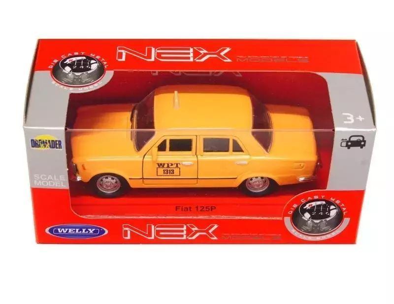 Fiat 125p 1:39 Taxi pomarańczowy WELLY. Welly