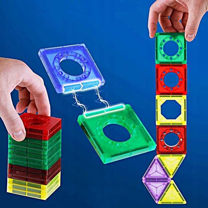 Zestaw klocków magnetycznych (dziecko, zabawki, klocki, dom )