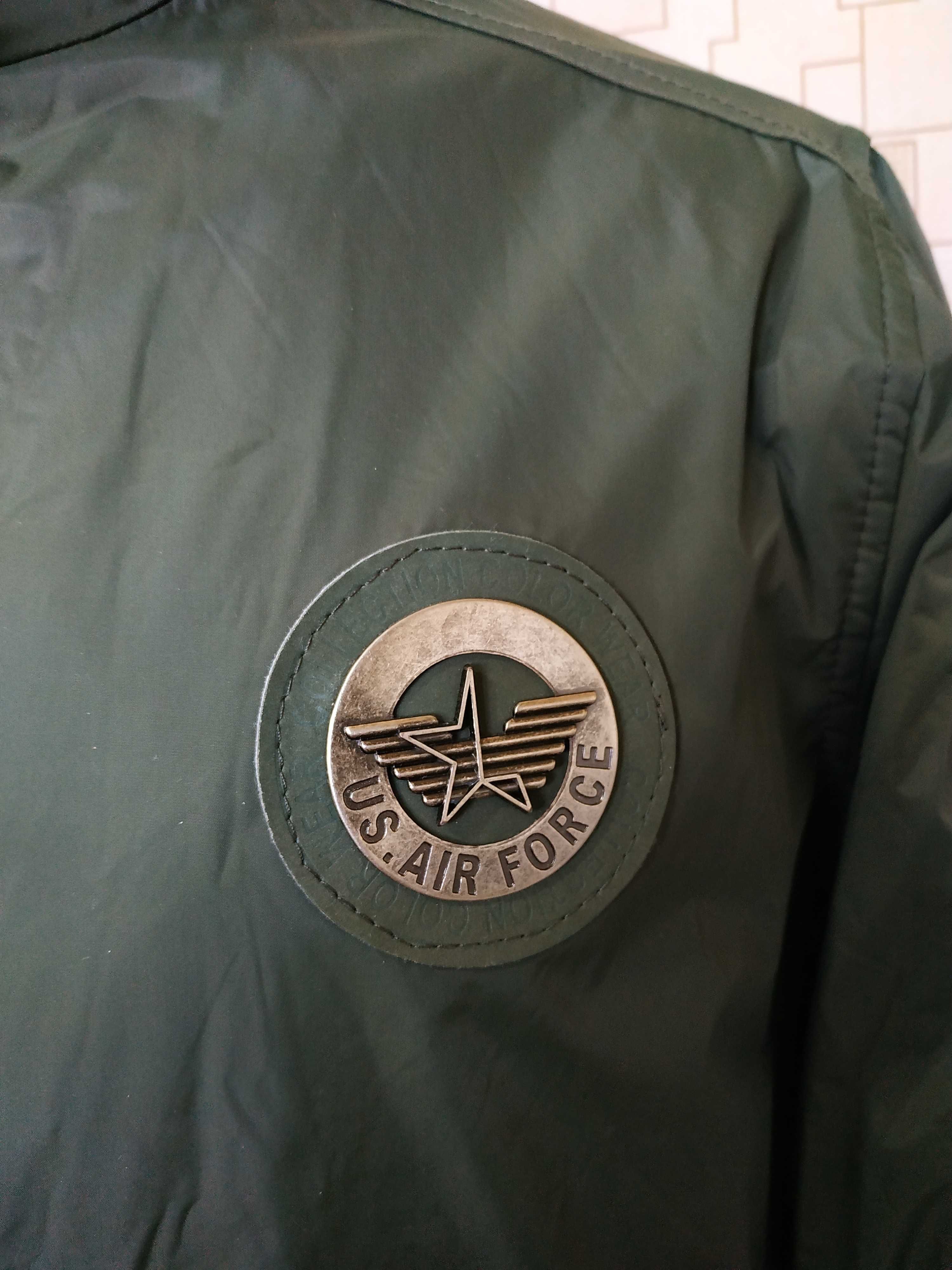Куртка льотна чоловіча. Вітровка хакі. Бомбер ASST US AIR FORCE р-р М