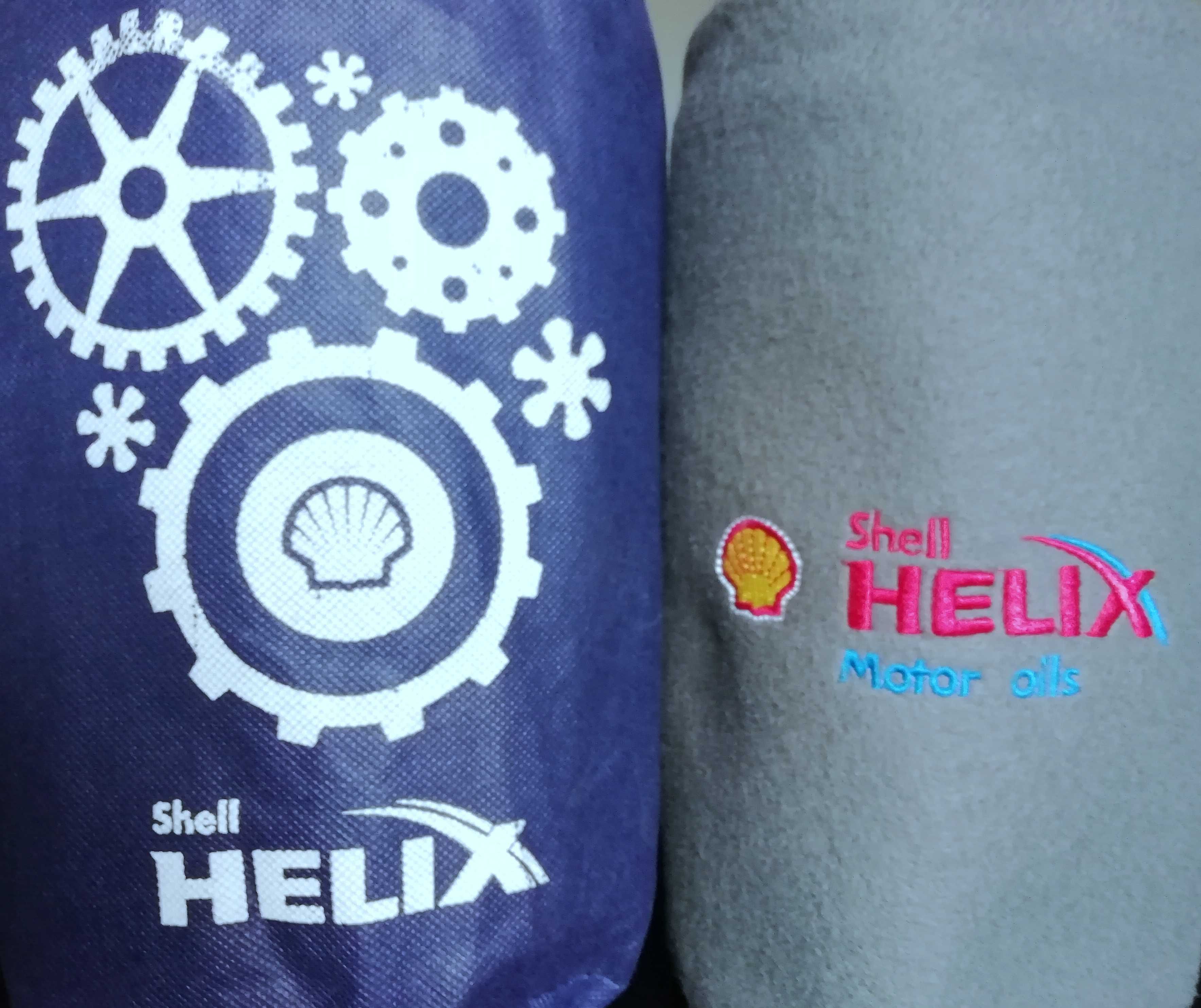 Manta Polar publicidade á Shell Helix com saco capa em tecido Nova