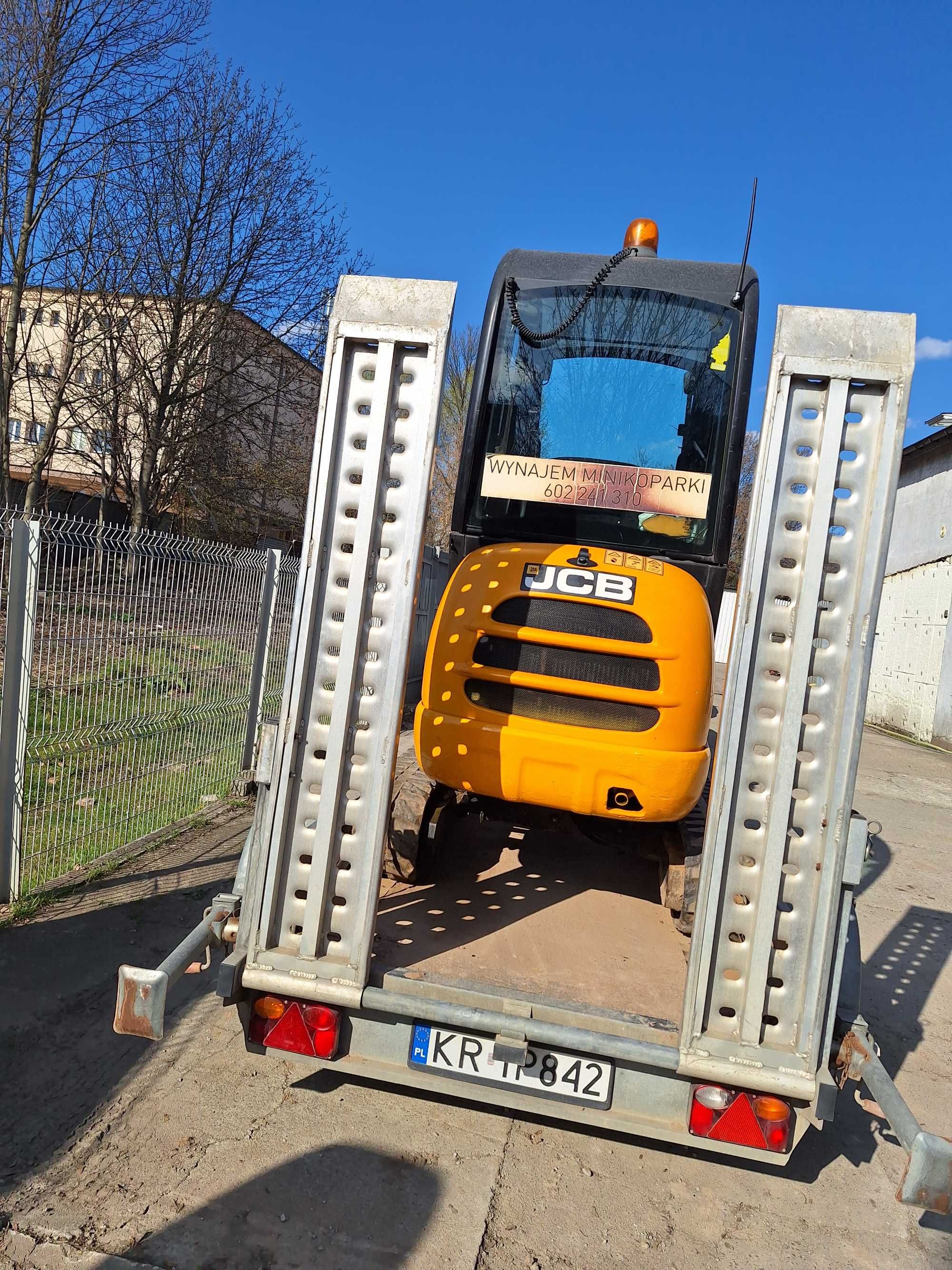 Usługi Mini-Koparką JCB 8018 CTS-Wynajem Koparki z Operatorem
