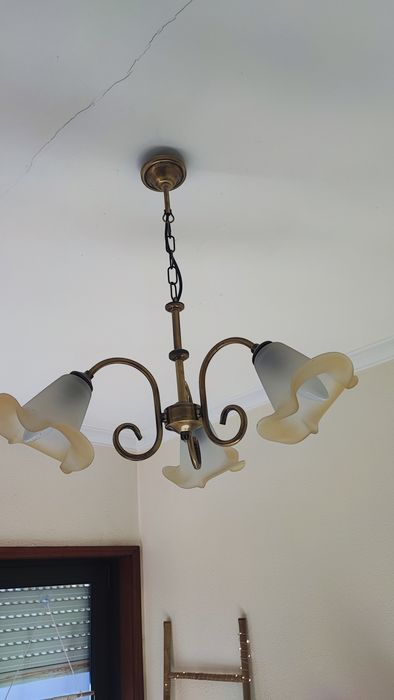 Candeeiro lindíssimo de tecto de antigamente extrema qualidade