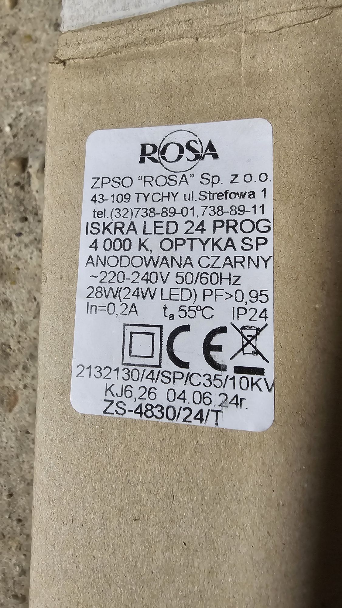 Lampa Rosa Iskra czarna