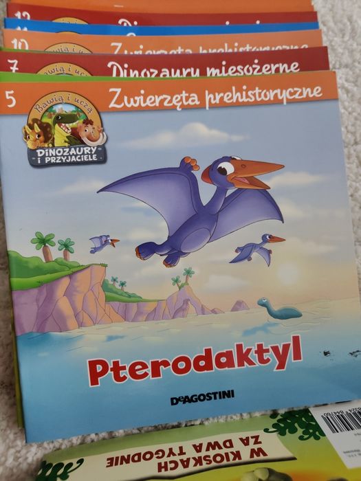 Książeczki deagostini o dinozaurach