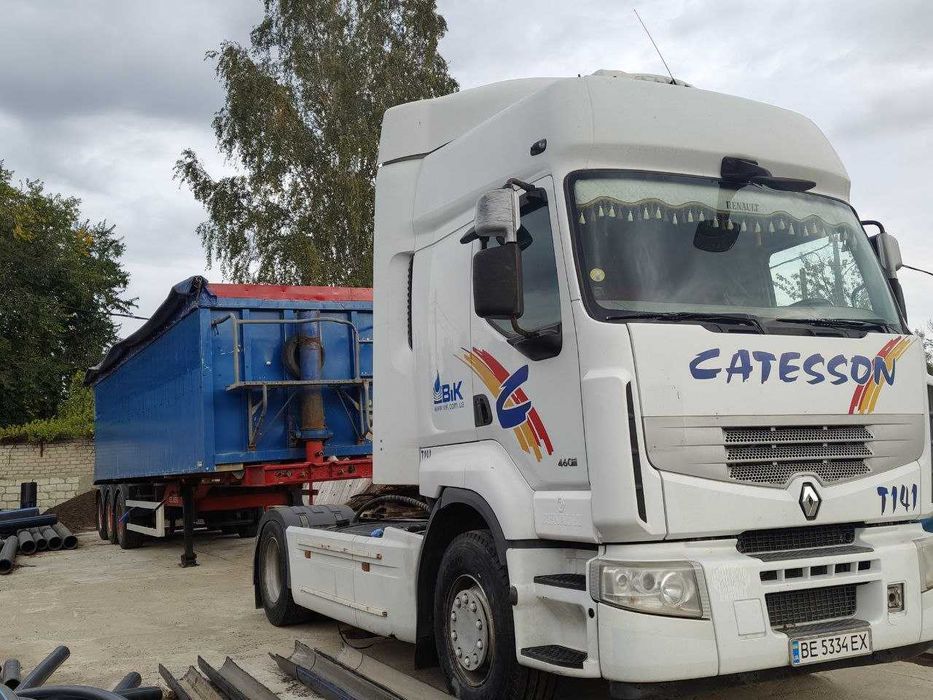 Оренда тягача Renault Premium 460 DXI з причепом самоскидом