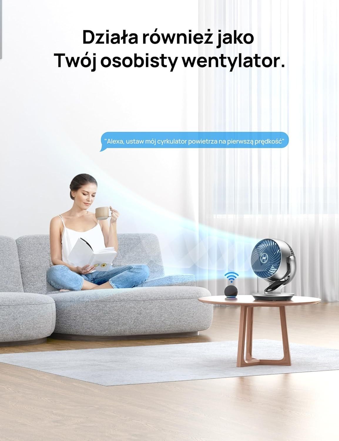 Dreo Lynx S INTELIGENTNY Wentylator Wiatrak Cichy WiFi Alexa