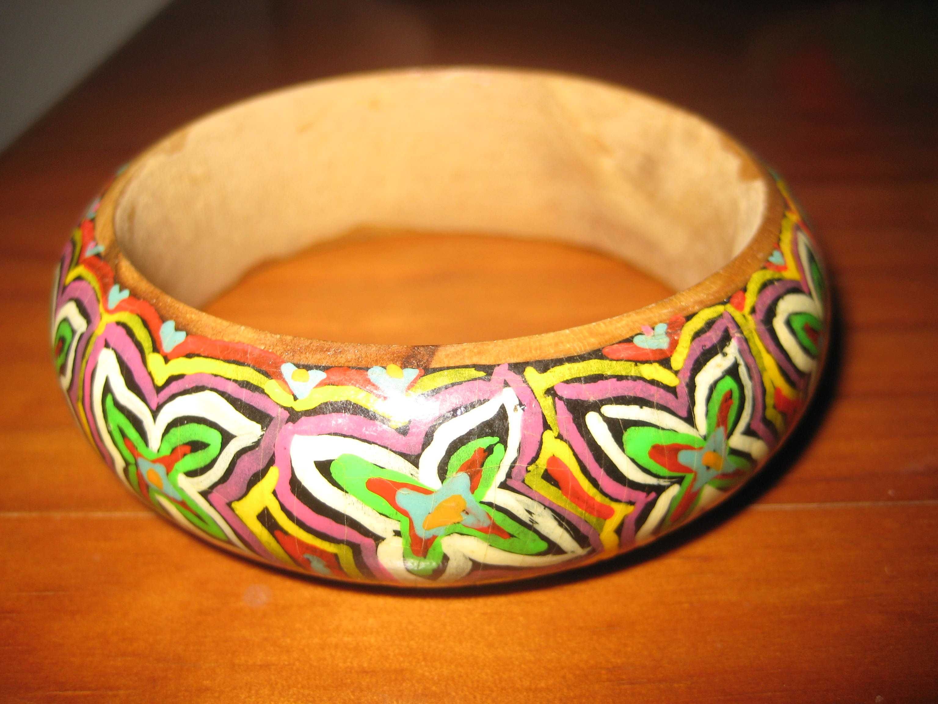 Pulseira/escrava artesanato tunisino pintada à mão(NOVA)