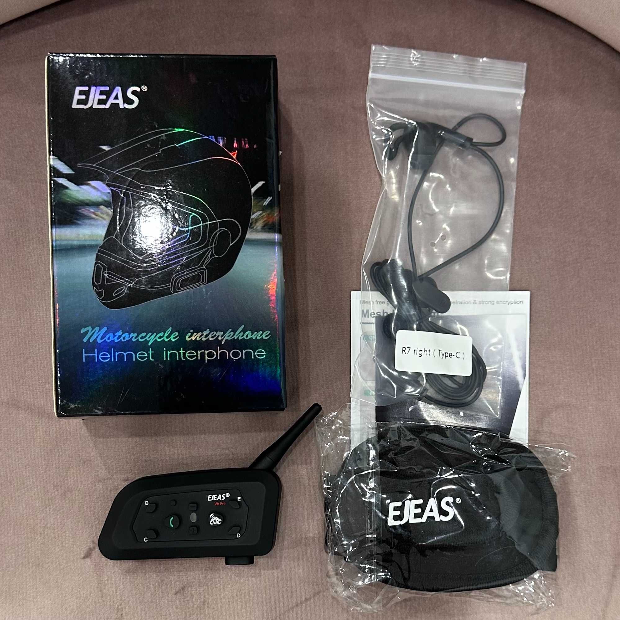 Bluetooth-інтерком для внутрішнього зв'язку EJEAS V6C PRO+ гарнітура
