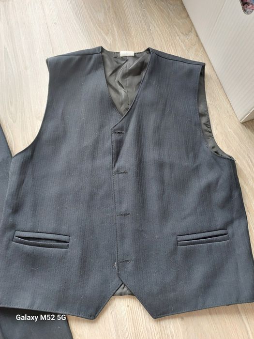 Spodnie garniturowe,  kamizelka r. 140