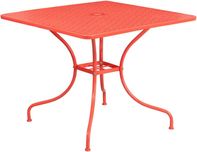 Stół ogrodowy 90 cm kwadratowy koralowy stalowy Flash Furniture Oia