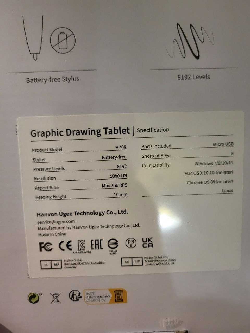 Nowy Tablet graficzny UGEE M708