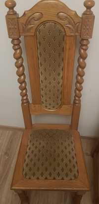 Krzesło dębowe rzeźbione