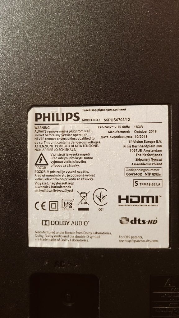 Smart tv ue50ru7092 55pus6703 43lh630v 58uh635v