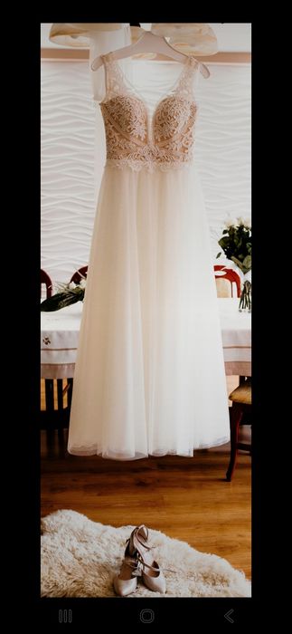 Suknia ślubna boho koronka