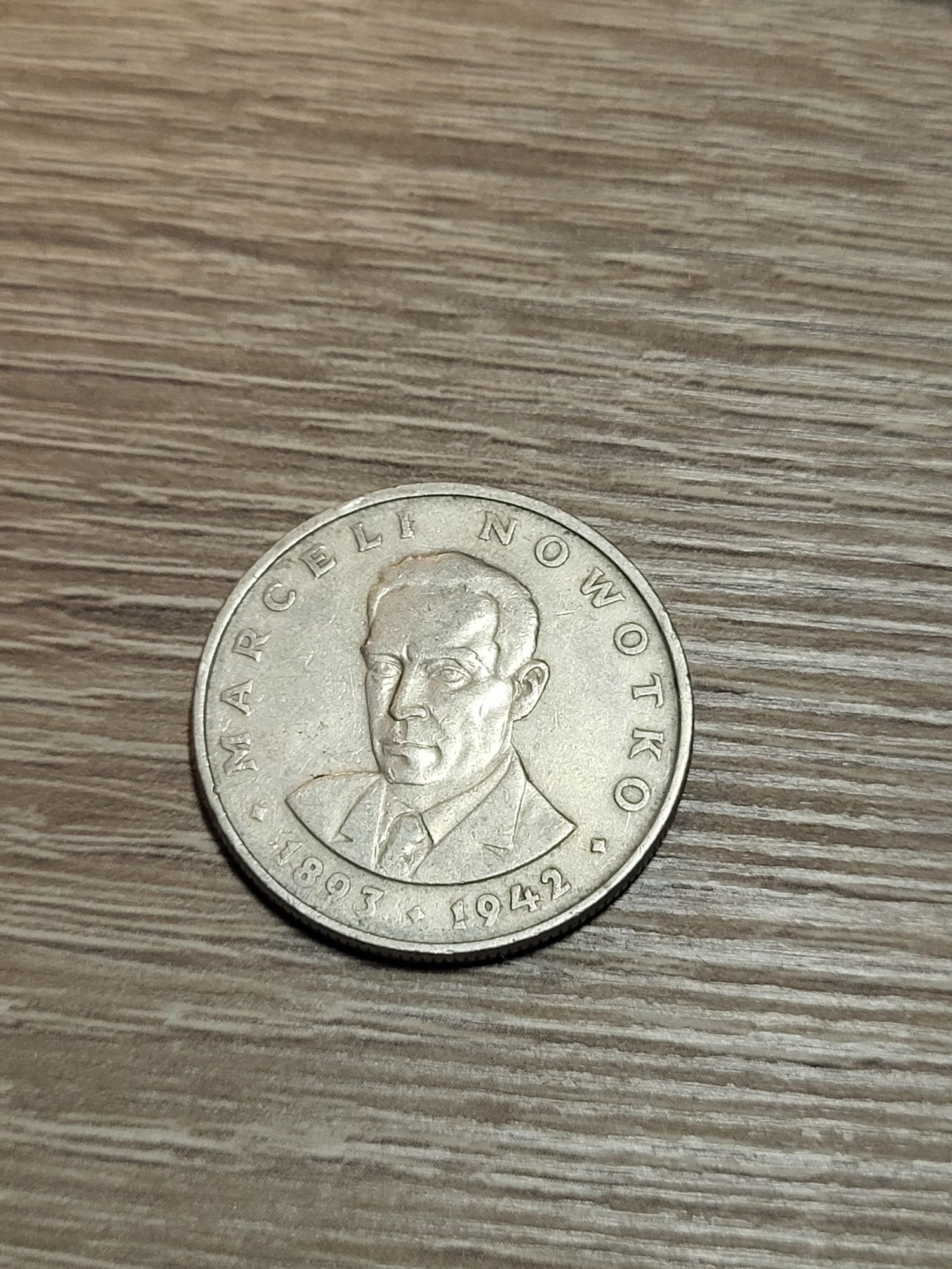 Moneta 20zł Marceli Nowotko PRL 1976r. Bez znaku mennicy