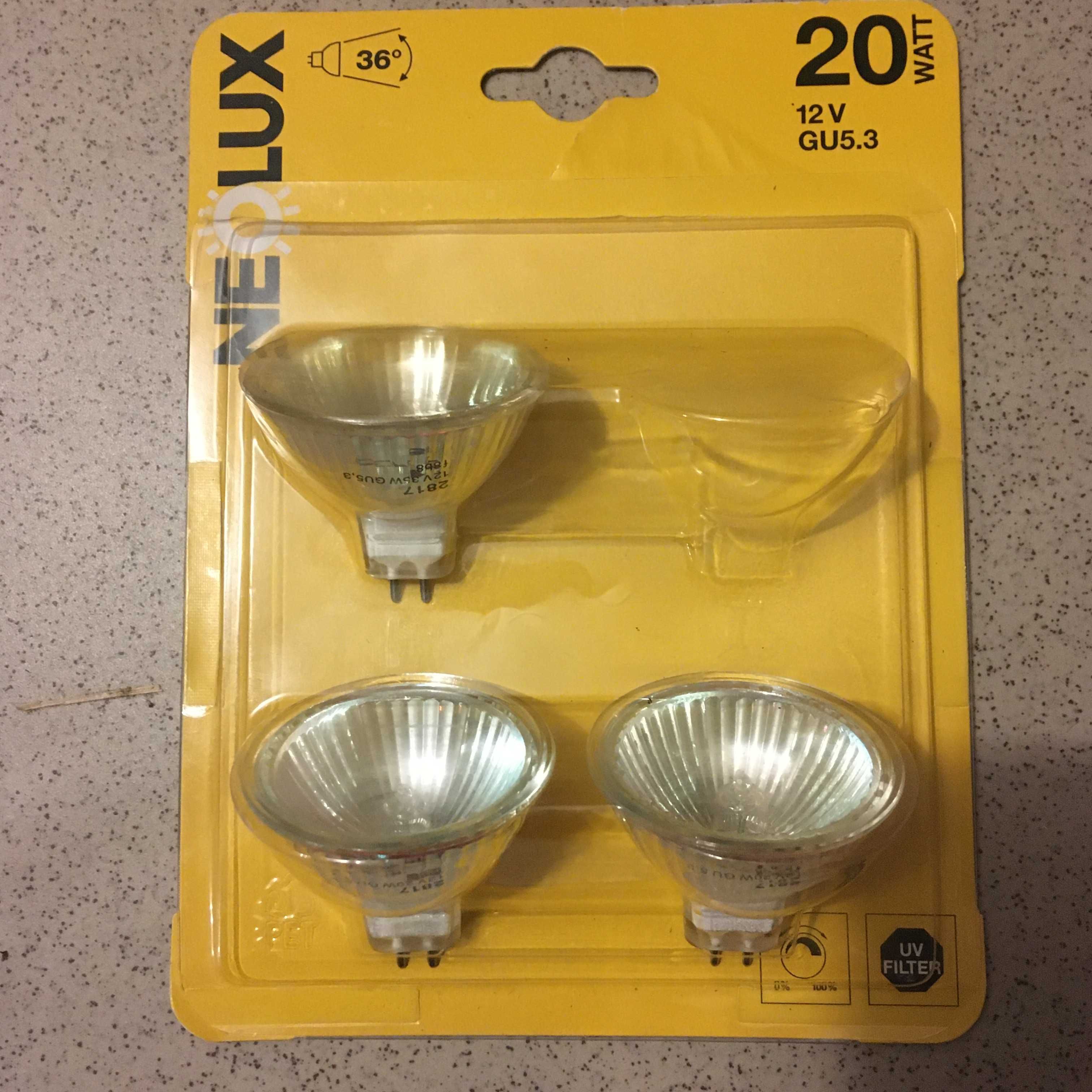 żarówki halogenowe 12V 20W GU5.3 + oprawki GRATIS