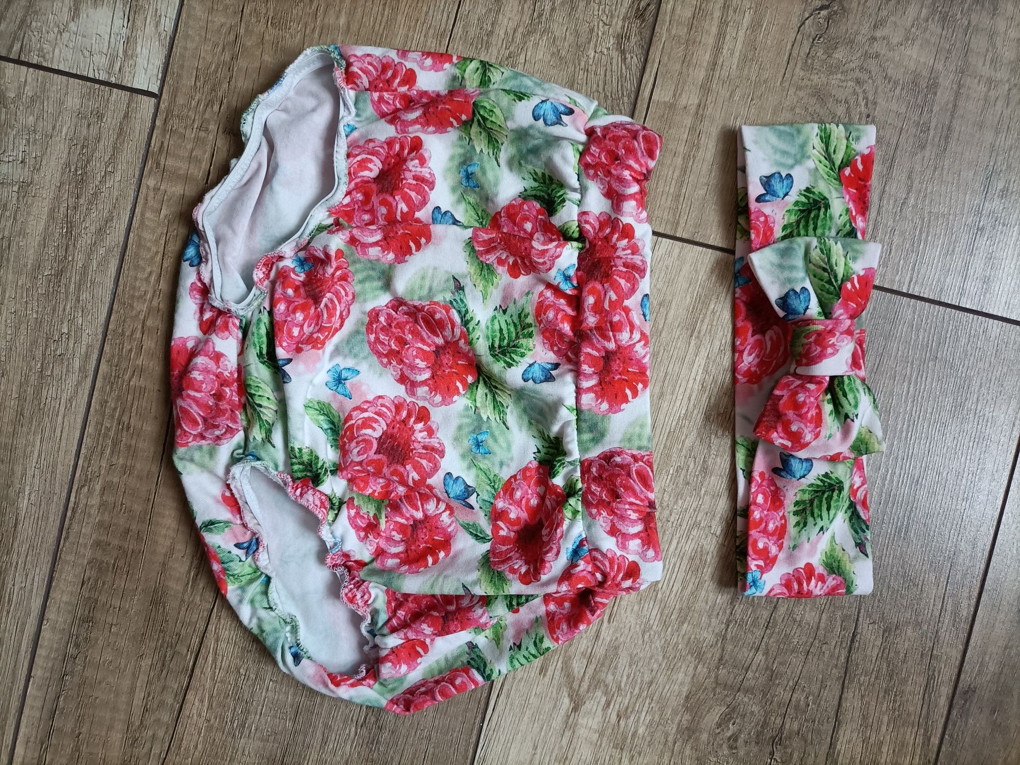 Sukienka tiulowa na roczek handmade + bloomersy + opaska