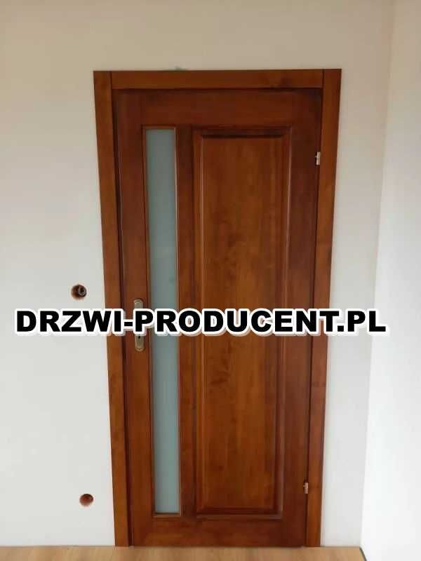 Drzwi drewniane zewnętrzne wejściowe na wymiar.
