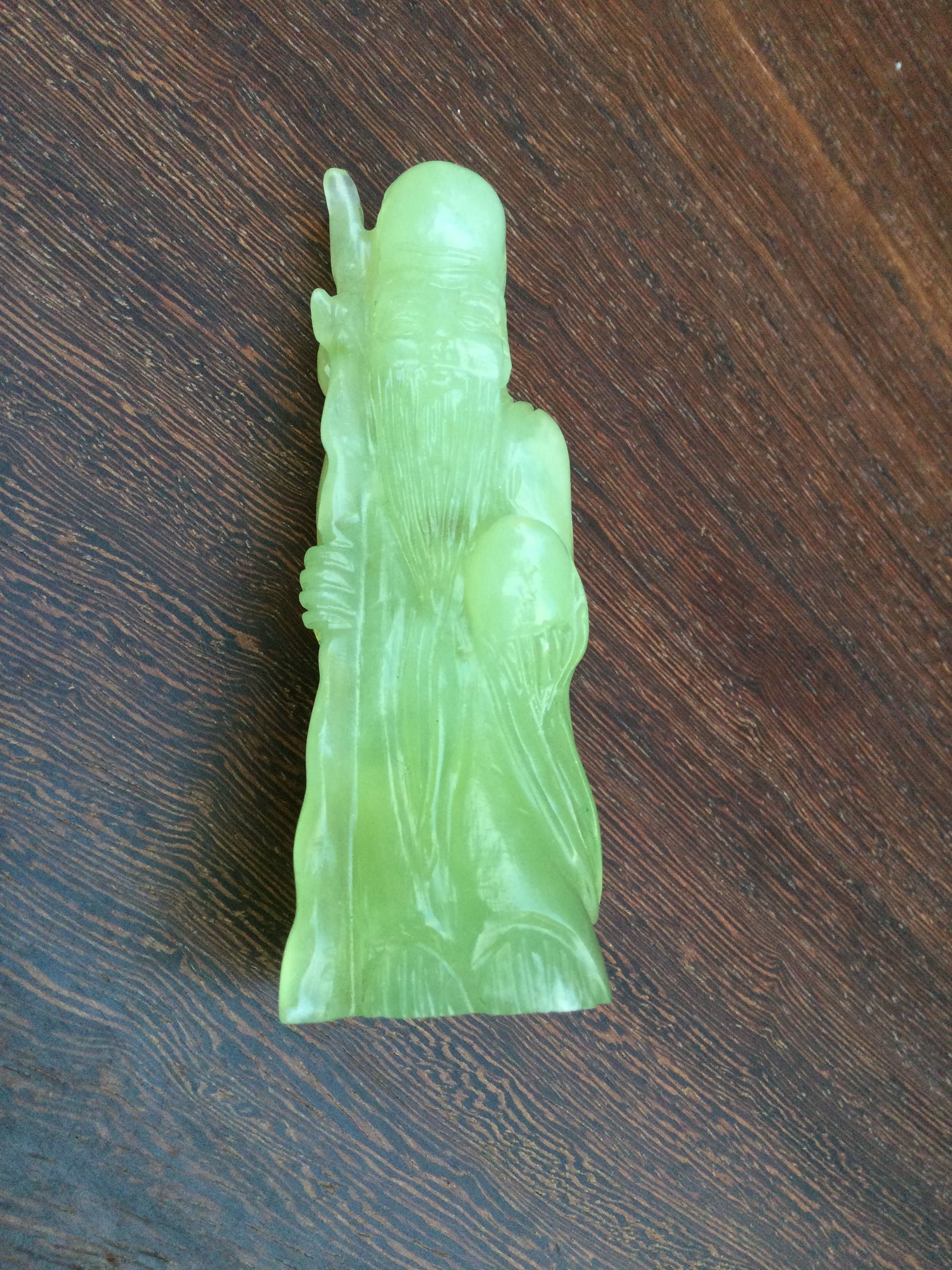 Escultura Jade Imperial Divindade Chinesa Séc XIX China 8,5 cm